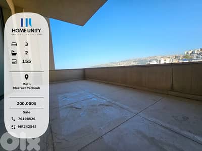 brand new apartment for sale in Mazraat Yachouh, Metn