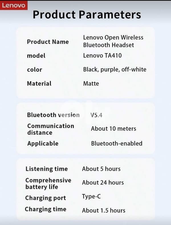 Original lenovo earbuds TA410 6