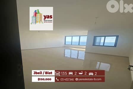 Jbeil/Blat 135m2 | Brand New | Sea View | Calm Area | OH