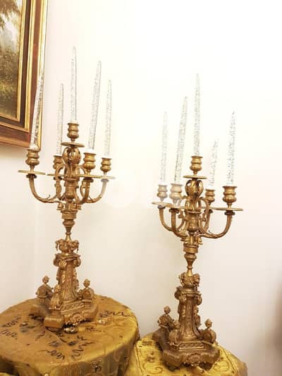 جوز شمعدانات أنتيك – Louis XVI Style (فرنسا)