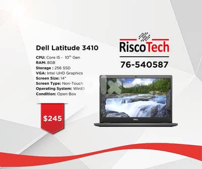 Dell Latitude 3410 14” Core i5-10TH – RAM 8GB – SSD 256GB - لابتوب