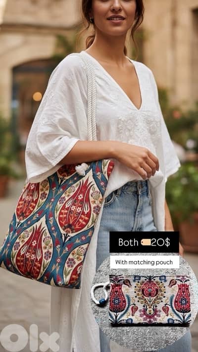 TOTE BAGS with matching pouches