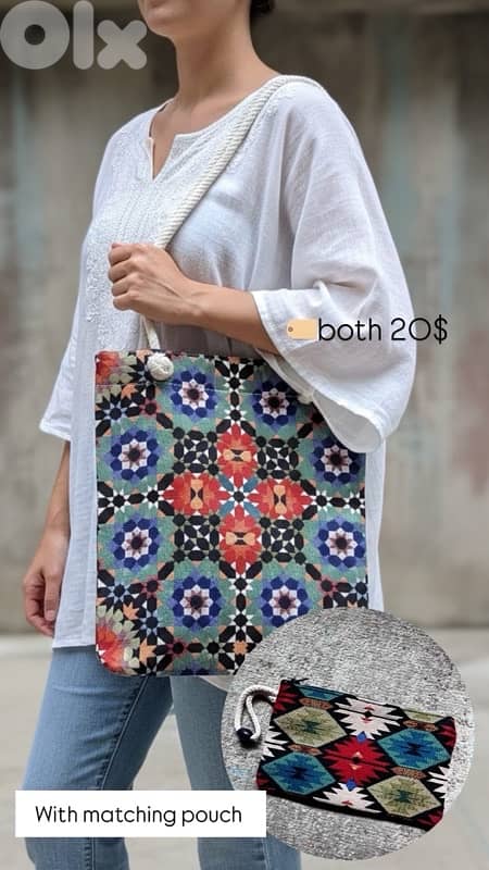 TOTE BAGS with matching pouches 1