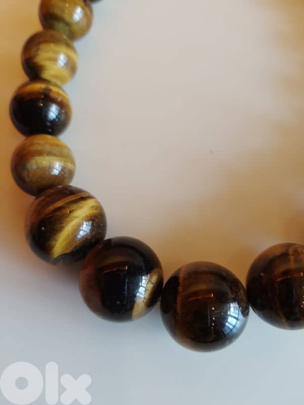 Unique Women Necklace Tiger Eye Beads 2
