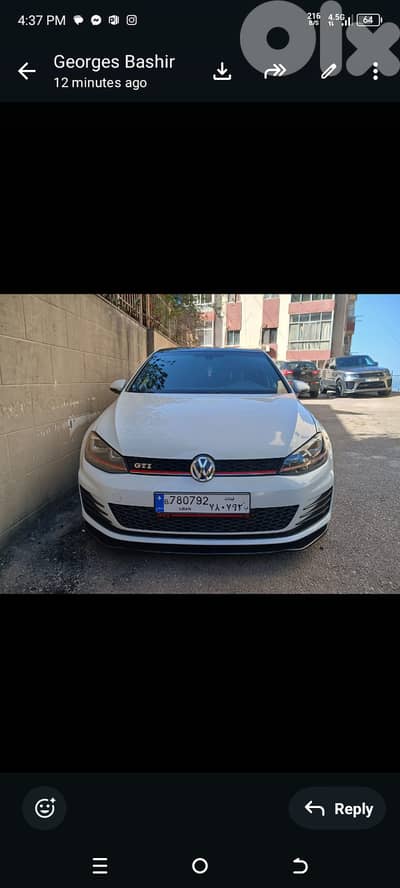 Volkswagen GTI 2016 Seyara ktirr. helwe w ndefe full option 3alaya 8rad