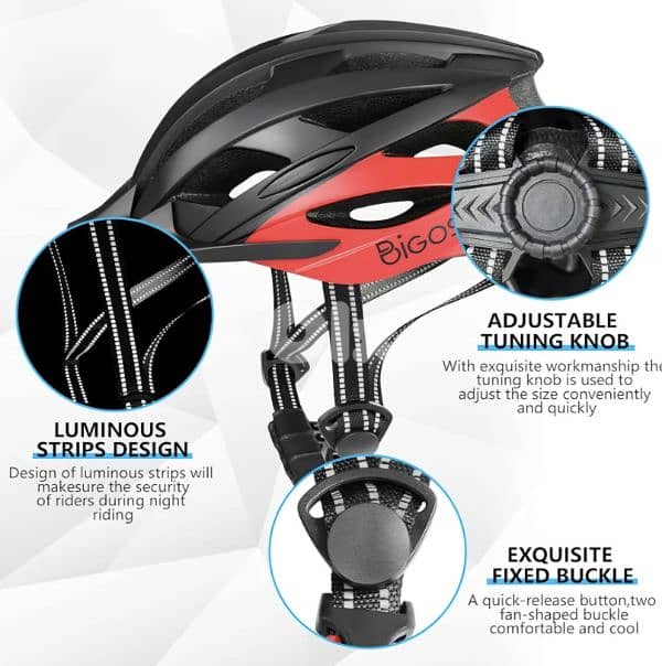 BiGosh bicycle helmet, adjustable,for mountain& road bikes_4$ delivery 2