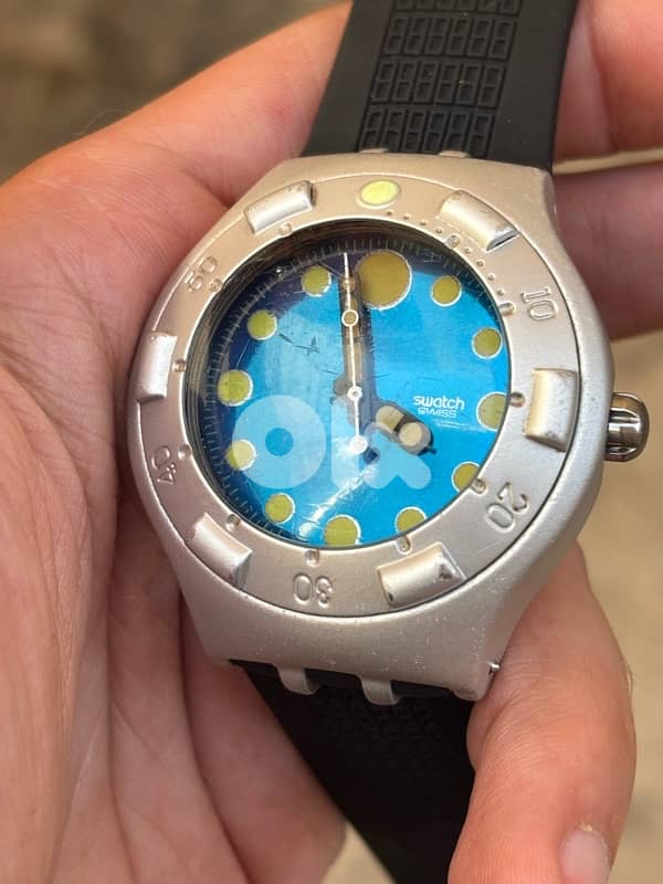 Vintage rare HYDROSPACE Swatch Irony Scuba Aluminum 200m-1997 Diving 3