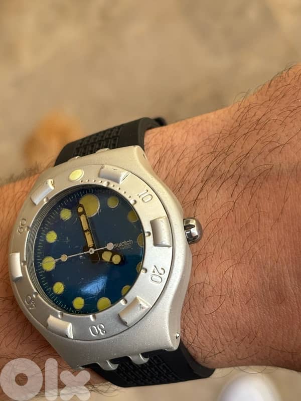 Vintage rare HYDROSPACE Swatch Irony Scuba Aluminum 200m-1997 Diving 6