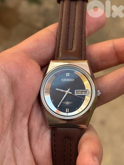 Vintage 1981 Citizen Eagle 7 Automatic-Arabic/Eng Day Wheel-21 Jewels