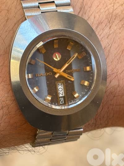 Vintage RADO DiaStar 8/1 Automatic-Rare Faceted Crystal/Dial-Swiss
