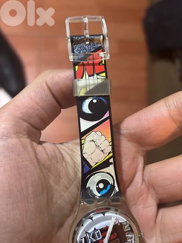 VINTAGE 2008 Swatch "AHHHH!" (GE226) - Rare Comic Book Pop Art Watch 4