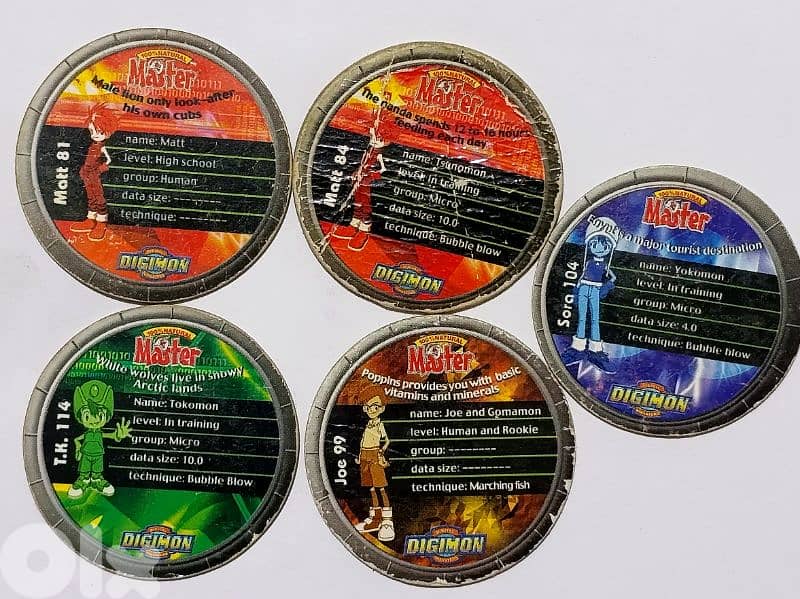 Master Digimon old Pogs 1
