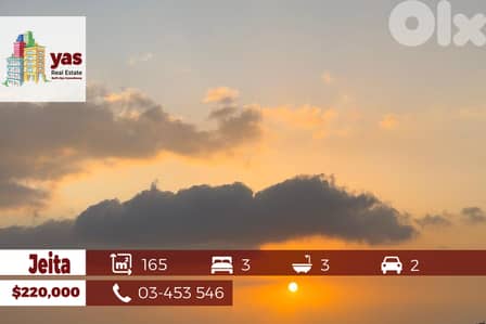 Jeita 165m2 | Fully Upgraded | Decorated | Panoramic Sea View |  EL |