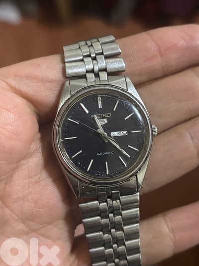 Vintage 1984 Seiko 5 Automatic-Arabic/Eng Day-2906-0550-Rare High-Beat
