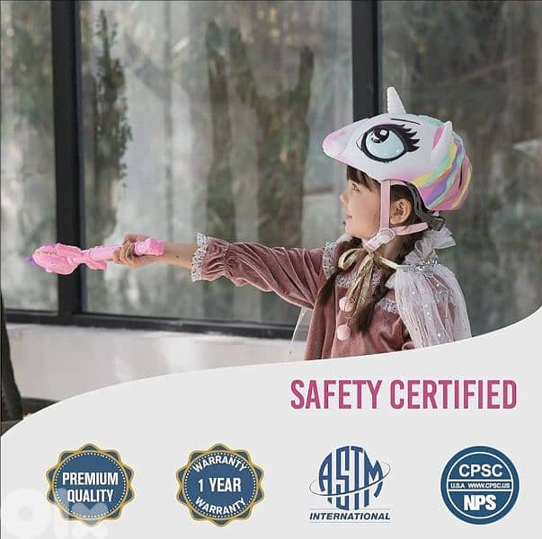 ANIMILES Kids bicycle & multi sports Helmet, 3D Unicorn/4$ delivery 2