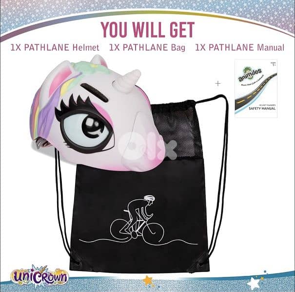 ANIMILES Kids bicycle & multi sports Helmet, 3D Unicorn/4$ delivery 7