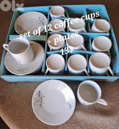 Coffee cups and plates, excellent condition