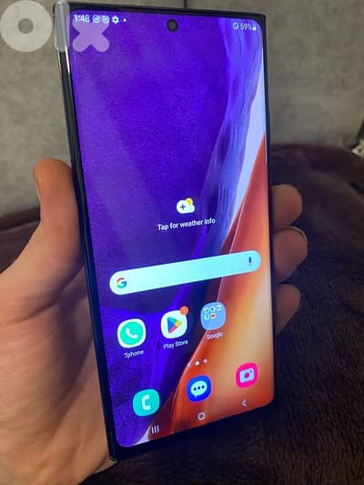 note 20 ultra 5G 256 12 ram مغير شاشة و بطارية و واقف في 0.5 بل كميرا