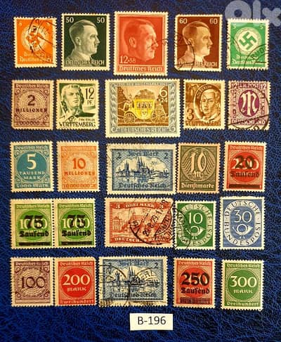 Germany Reich set of 25 stamps Lot# B-196