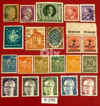 Germany Reich set of 21 stamps Lot# B-290