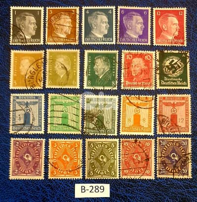 Germany Reich set of 20 stamps Lot# B-289
