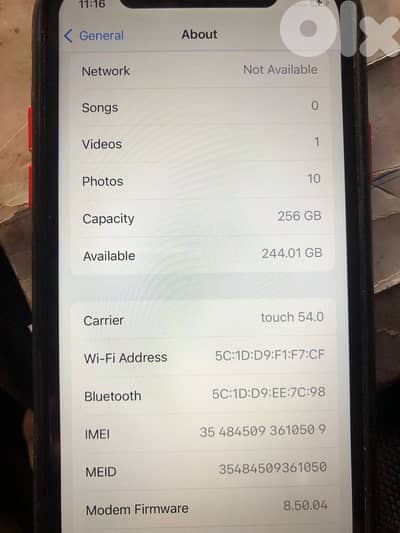 iphon x 256 jega black