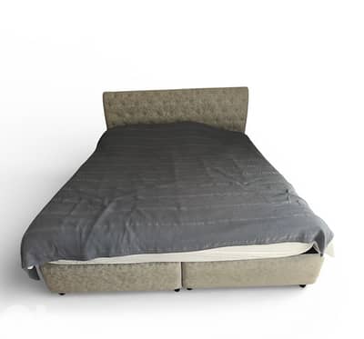 elegant light grey bed