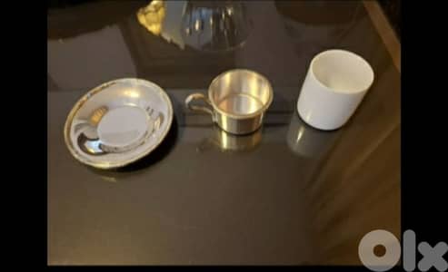 Silver plated coffee cups