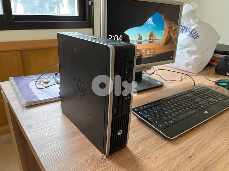 HP office computer + screen + keyboard + gaming mouse 4