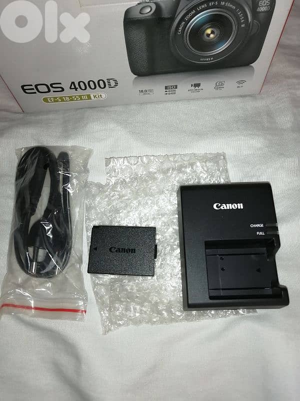 canon 4000d with all items 5