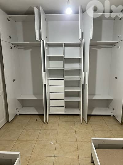 خزانة 6 درف طابقين  جديدة من المعمل