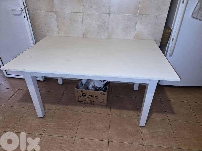 kitchen table as new off white 1