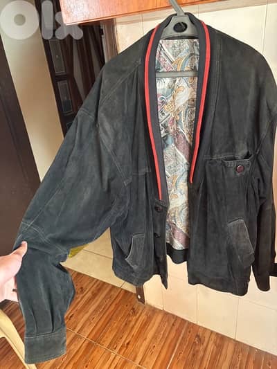 Vintage ASGenuine Suede Jacket- Size 54 XL- Luxury Paisley Lining