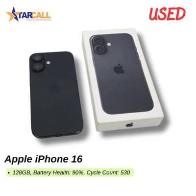 apple iphone 16 black used 128