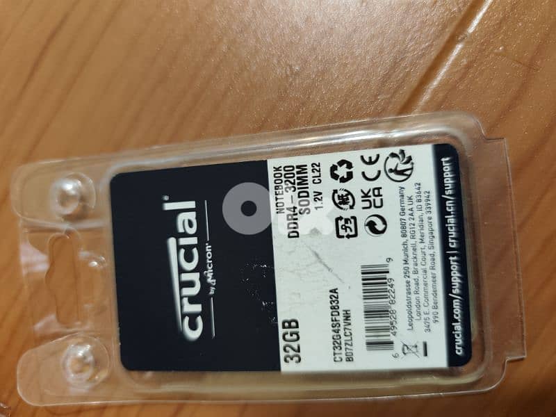 Crusial 32 gega DDr 4 3200hz 1