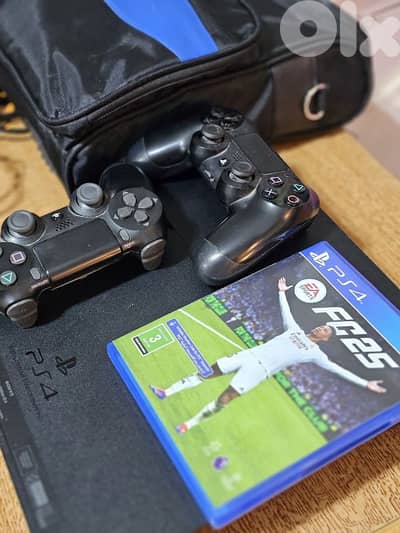 used ps4 with 2 original consoles, cd fifa25