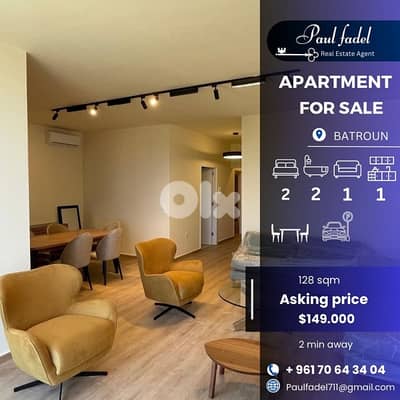 Stunning fully furnished apartment for sale in Batroun !