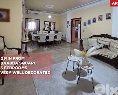 4 balconies/ 1 Entrance/Baabda Town/بعبدا ! REF#AR133189 !