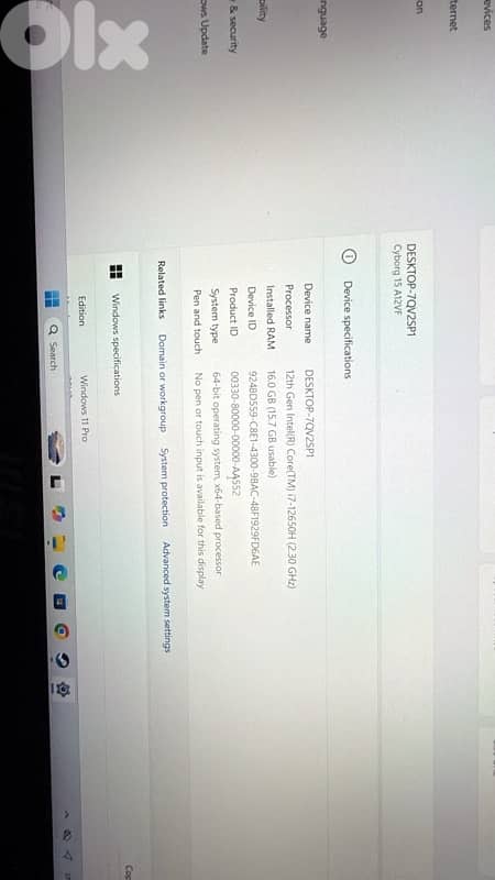 Laptop gaming Msi cyborg 15 2