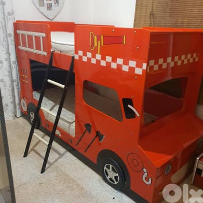 Kids Fire Truck Bunk Bed – Fun & Practical