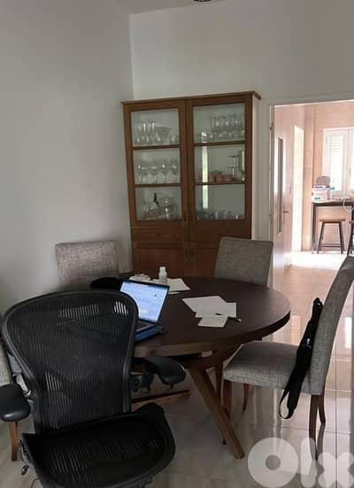 Wooden table 6 chairs