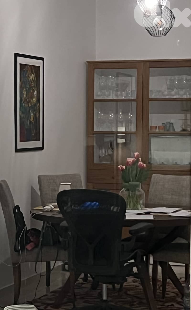 Wooden table 6 chairs 1