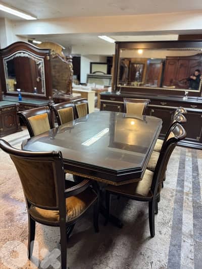 غرفة سفرة خشب زان