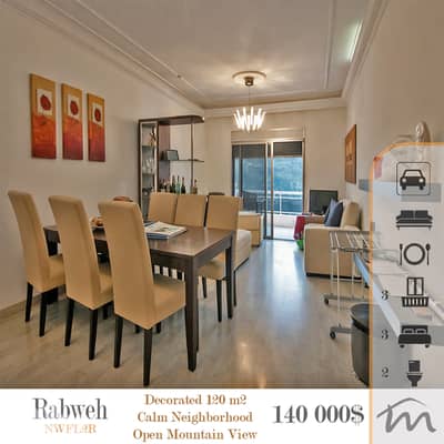 Rabweh | 3 Bedrooms Apartment | 3 Balconies | Open Mountain View