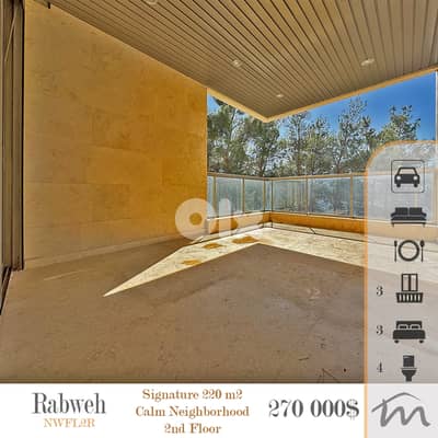Rabweh | Signature | Brand New 220m² Ap | 3 Balconies | Building Age 5