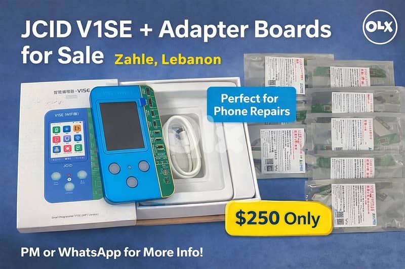 JCID V1SE WiFi Programmer + 8 Adapter Boards – iPhone Repair Tool 3