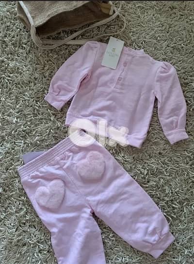 Cute Pink baby pajama with elegant tote bag