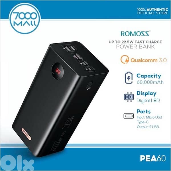 ROMOSS PEA60 – Super High Capacity Beast!   60,000mAh 7