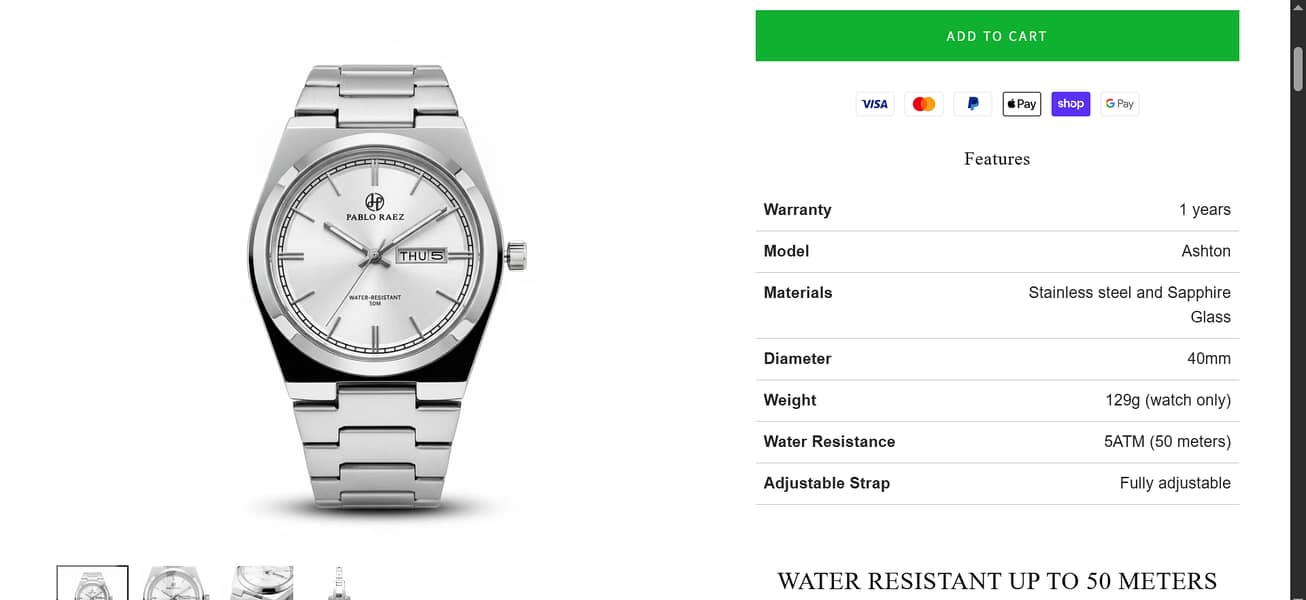 Pablo Raez Ashton White Watch – Excellent Condition 5