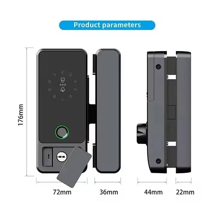 Tuya Smart Digital Glass Door Lock D-46 4